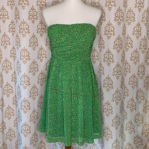 Broadway & Broome green strapless dress 8